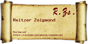 Reitzer Zsigmond névjegykártya
